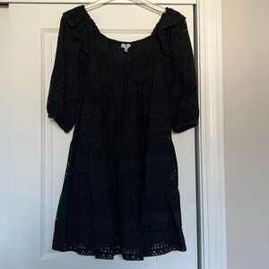 Gibson & Latimer Black Eyelet Dress